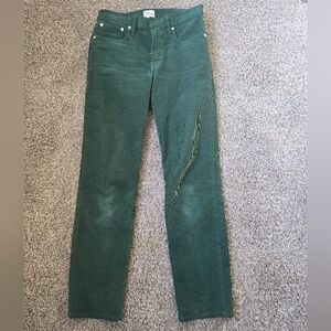 J. Crew Forest Green Corduroy Trousers